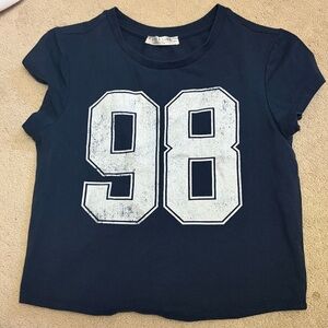 Navy Blue Graphic Tee with 98 Print